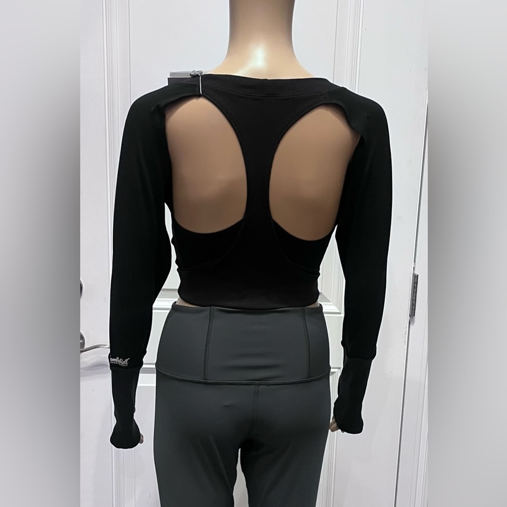 Bombshell Cropped Cut Out Back Pullover - Picture 2 of 7